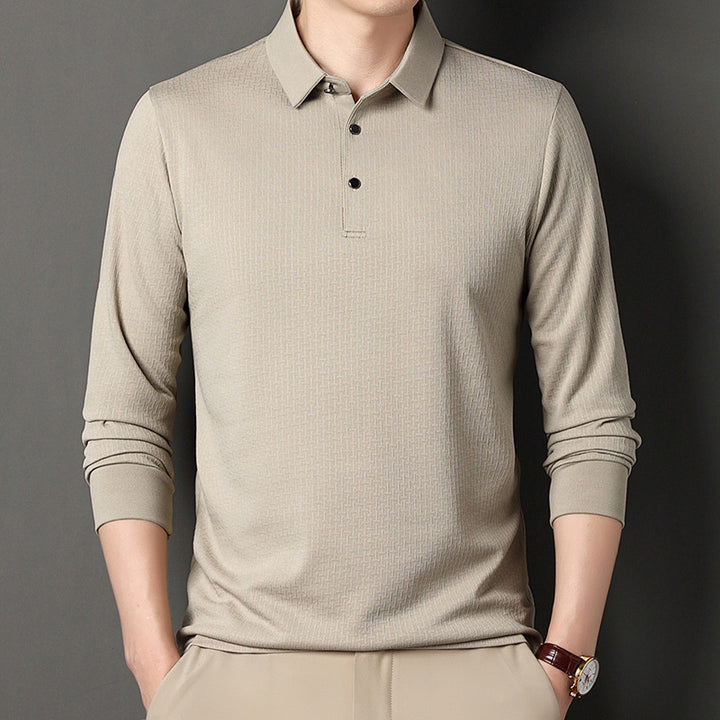 Long sleeve polo shirt for men with structured design and modern cut Lune London
