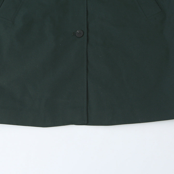 Women's Water-Repellent Trench-Inspired Coat with Shirt Collar and Patch Pockets Amarae