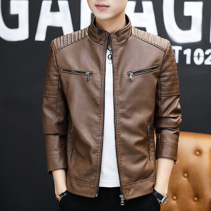 Fashionable biker jacket for men with Amarae linings