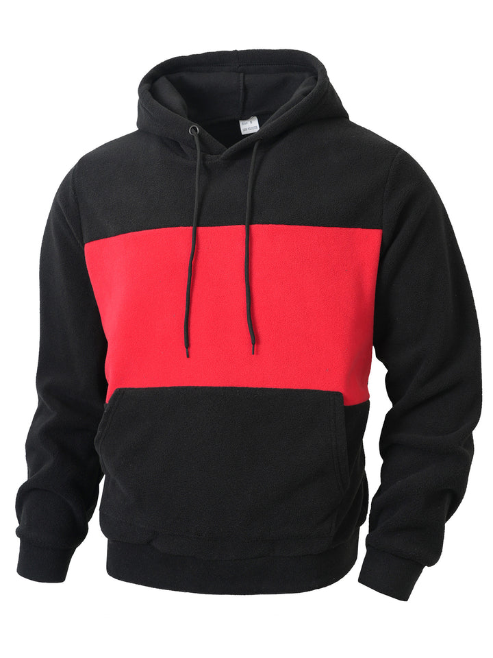 Men's hoodie in fleece with oversized collar Lune London