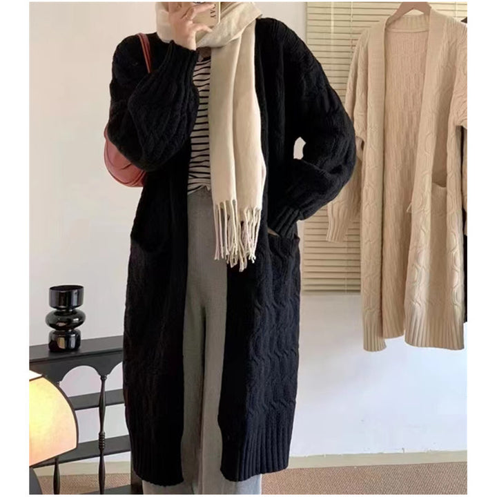 Cardigan épais pour femmes avec poches et col en V Chic & Stil
