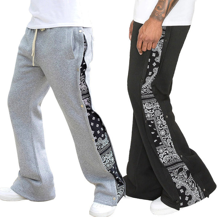 Casual trousers for men with chic side print and style