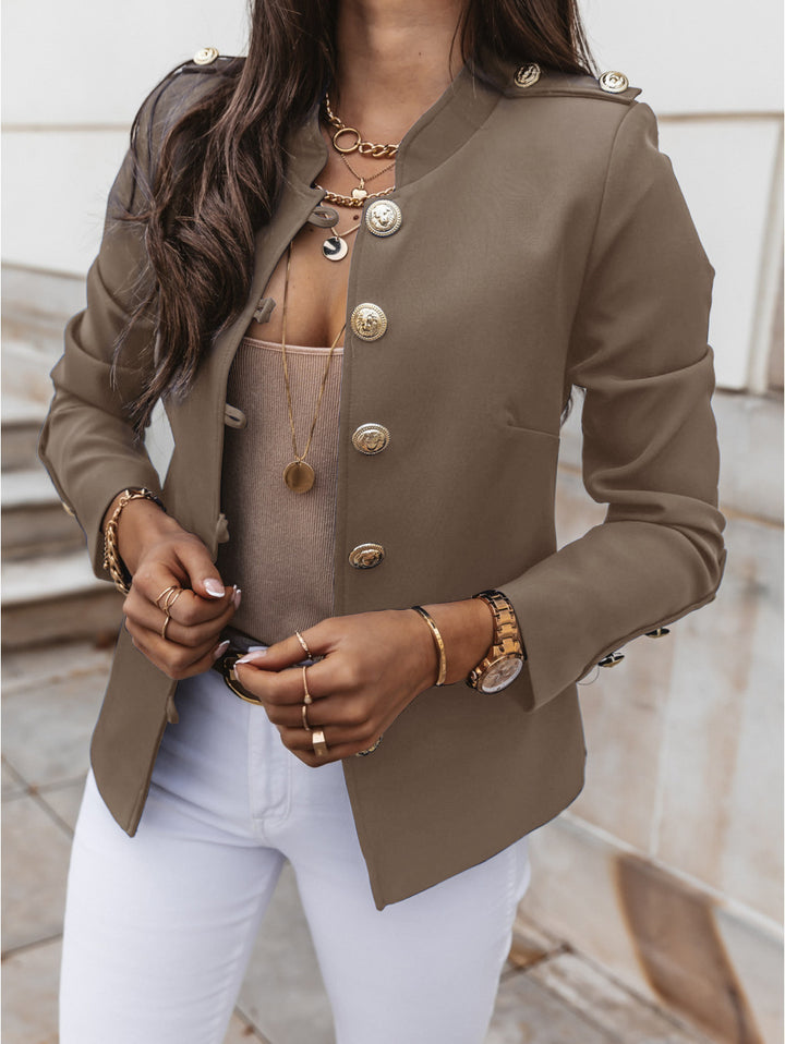 Elegant ladies' jacket with gold buttons and modern cut Lune London