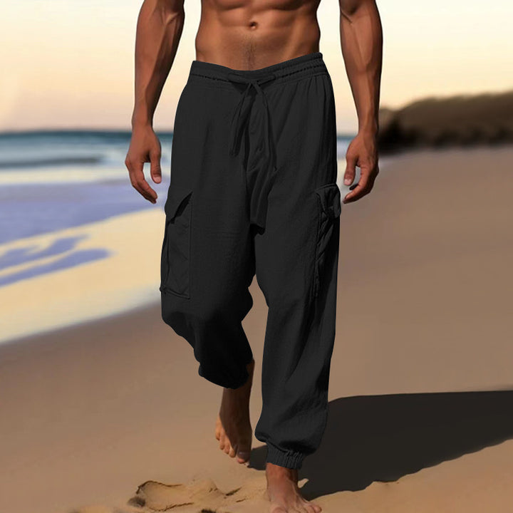 Men's cargo pants with elastic waistband and practical side pockets Lune London 1760050766