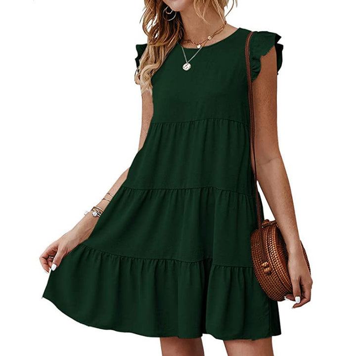 Oversized summer dress for women with ruffle details Lune London
