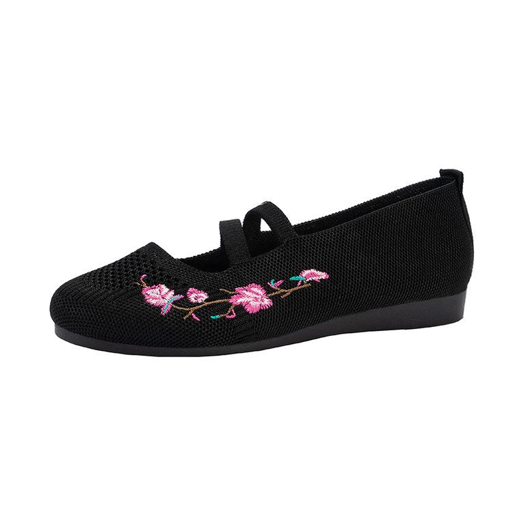 Comfortable ballerinas for ladies with floral embroidery Amarae