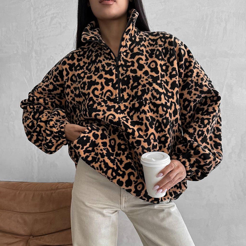 Lune London leopard print oversized sweater for women
