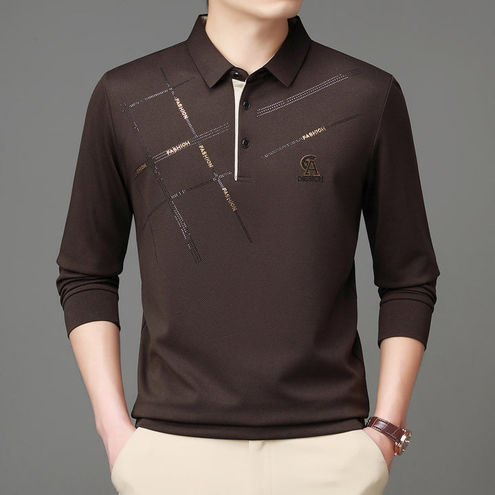 Men's polo t-shirt with stylish graphic print and high-quality functional material Lune London