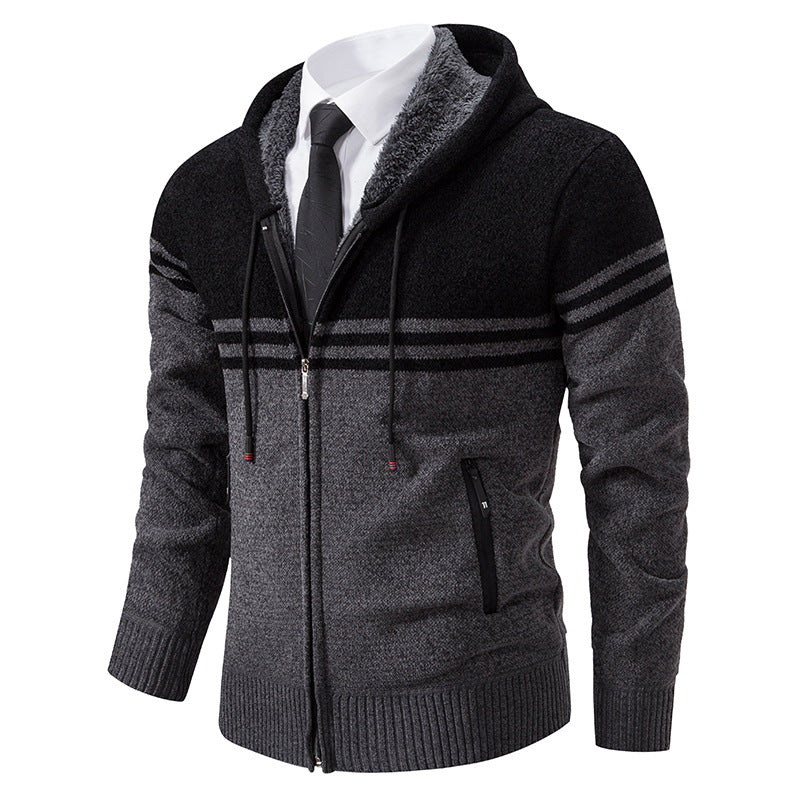 Fashionable men's hoodie with textured design Lune London