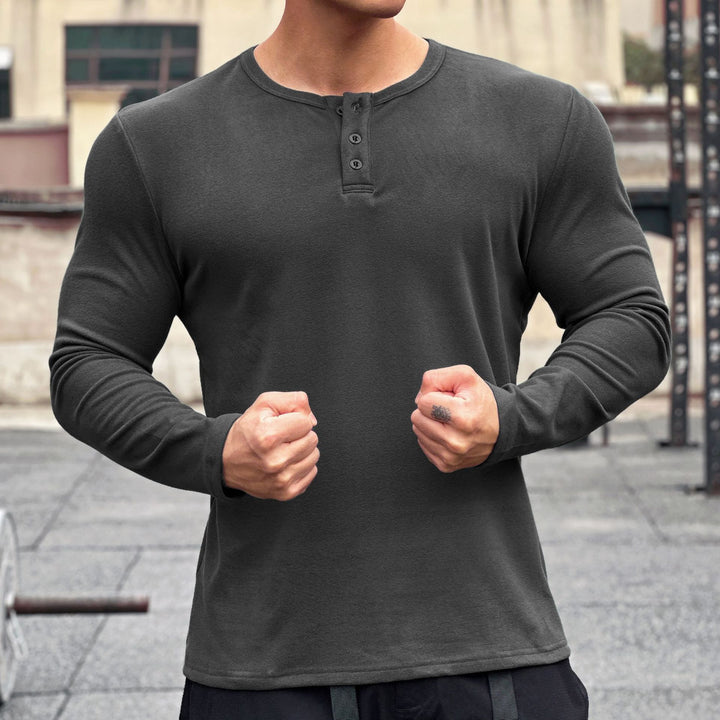 Men's stylish long sleeve shirt with modern button closure Amarae
