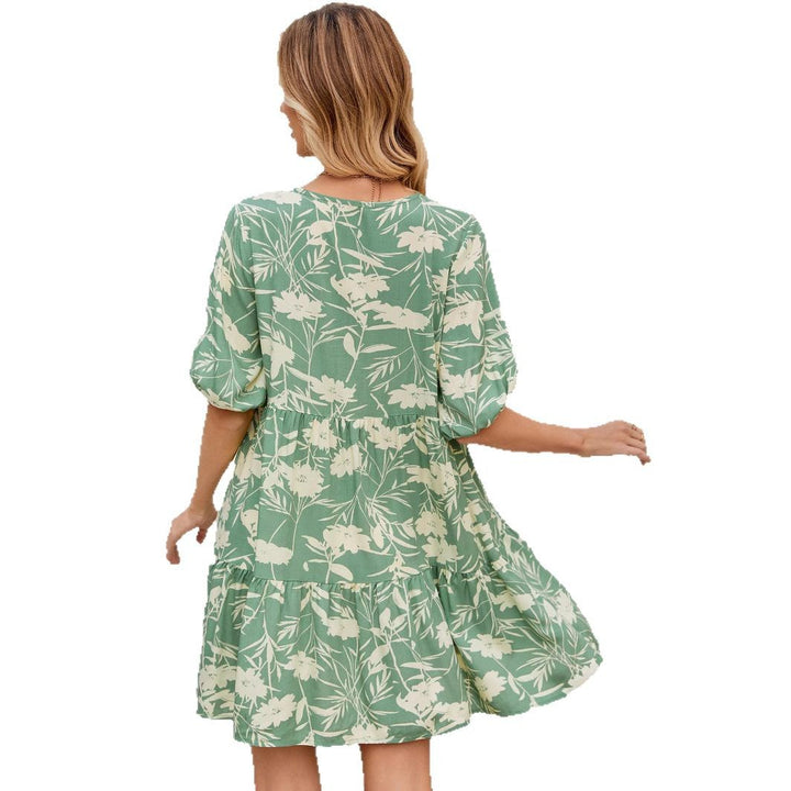 Chic Draped Floral Mini Dress for Women