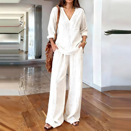 Women's Comfortable Linen Pants with Casual Cut and Practical Pockets Amarae