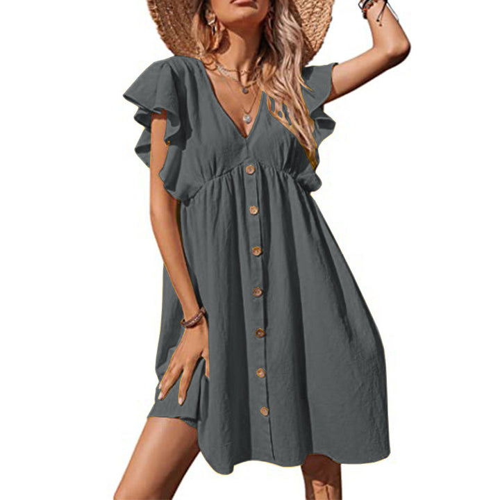 Women A-Line Ruffle Dress Lune London