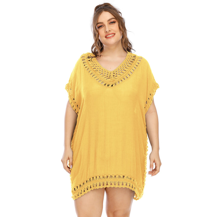 Women Boho Crochet Detail Chic Pareo Style
