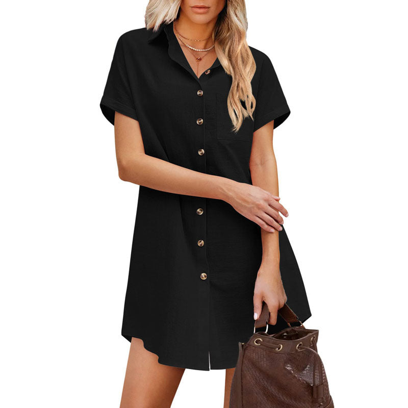 Shirt dress for women with trendy collar and practical button closure Lune London