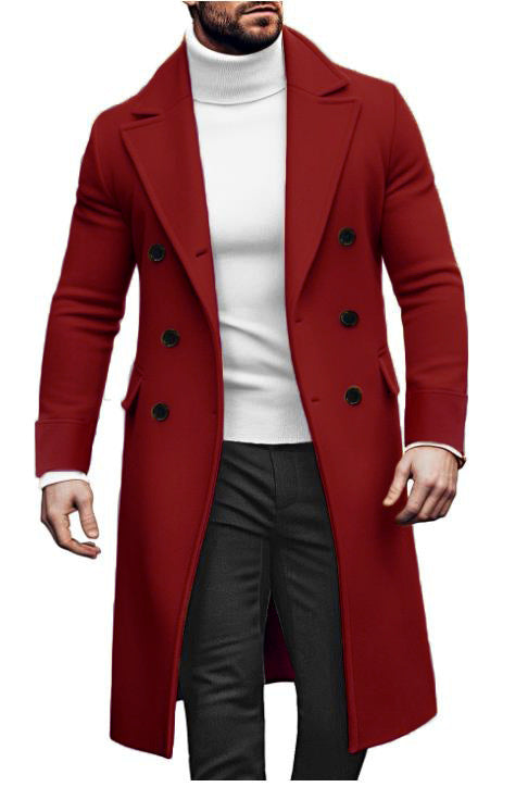 Elegant double coat for men with wide lapels and practical pockets Amarae
