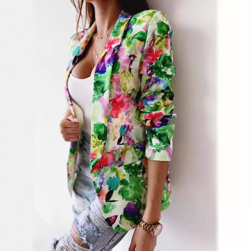 Blazer for women with floral print and relaxed fit Amarae