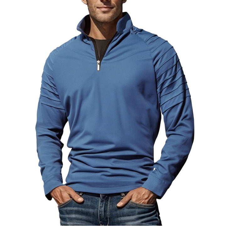 Functional sweater for men with half-zip and modern design Lune London
