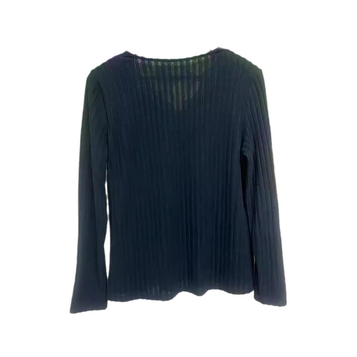 Long sleeve blouse for women with an elegant lace collar and a ribbed structure Lune London