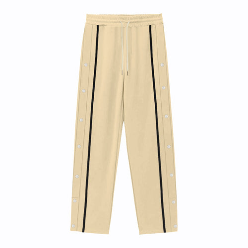 Men's sports training pants with snap button details Amarae