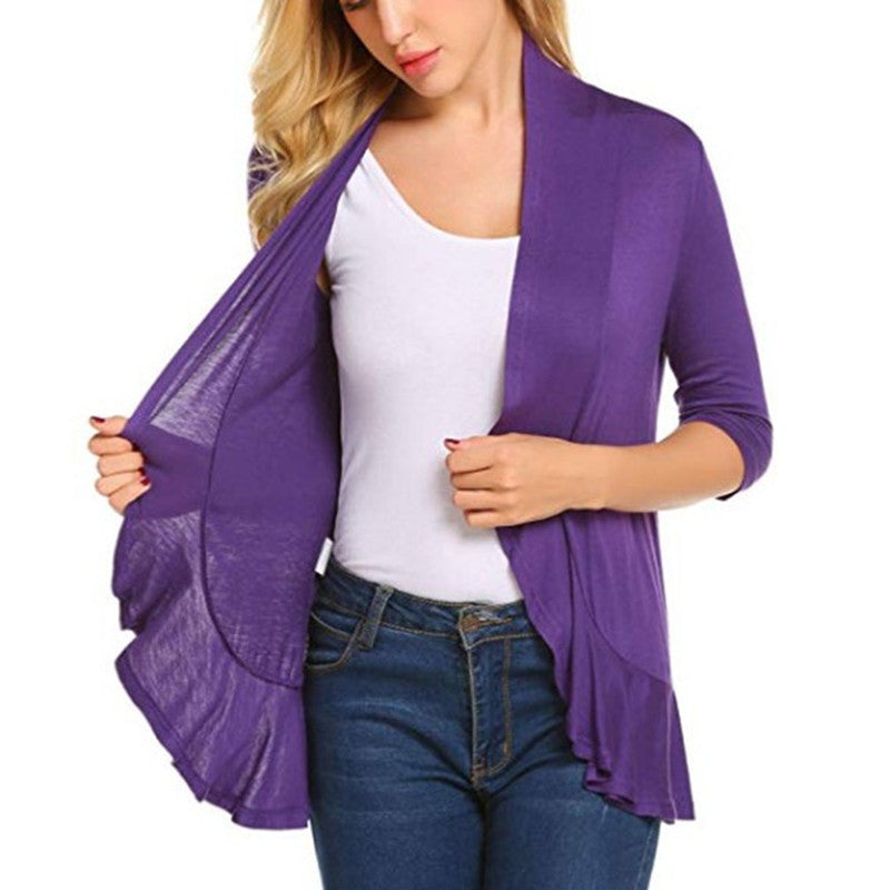 Women's Fashionable Cardigan with Asymmetrical Cut and Flattering Details Chic & Stil