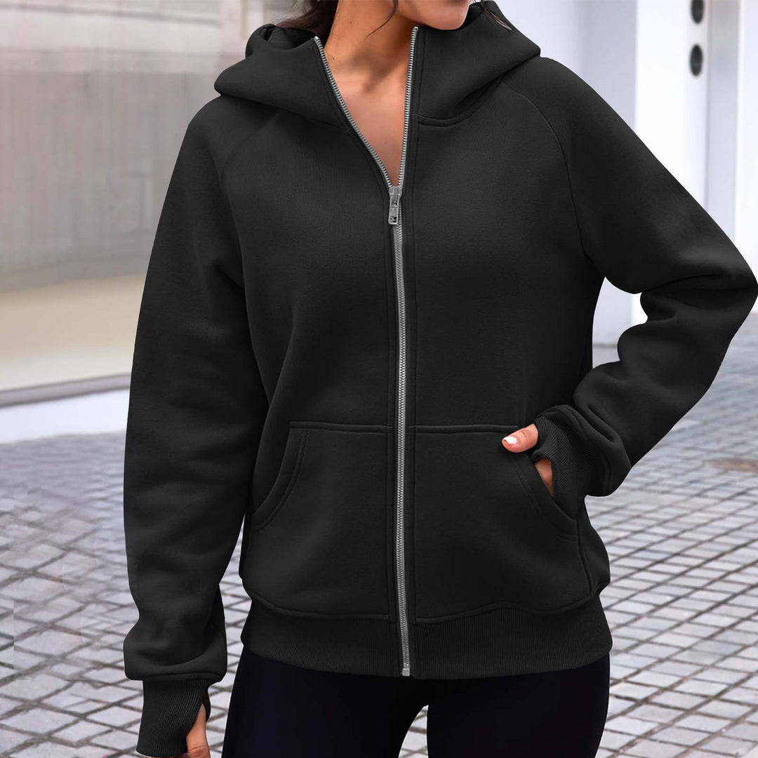 Casual hooded jacket for women with practical pockets and modern cut Lune London