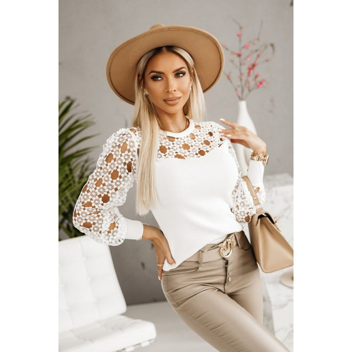 Long sleeve shirt with lace overlay Lune London for women