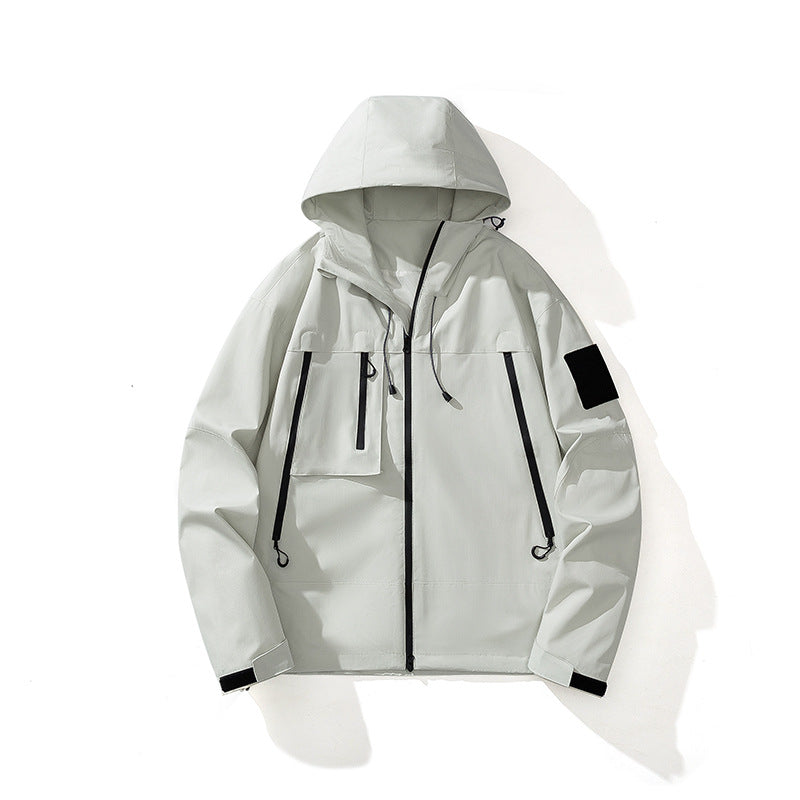 Technical multifunctional jacket for men with practical pockets Lune London