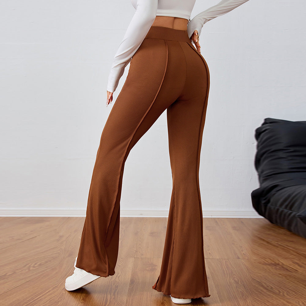Chic & Stil Elegant flared pants for women with side slit details