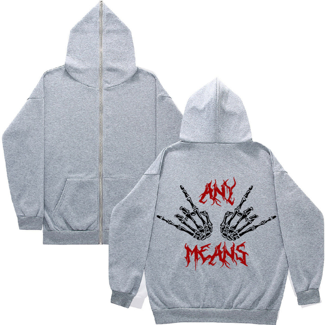 Ladies Zip-Hoodie with unique skeleton pattern and comfortable fit Lune London