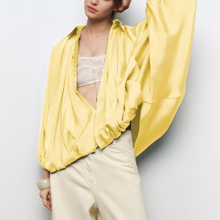 Ladies lightweight oversized silk jacket Lune London