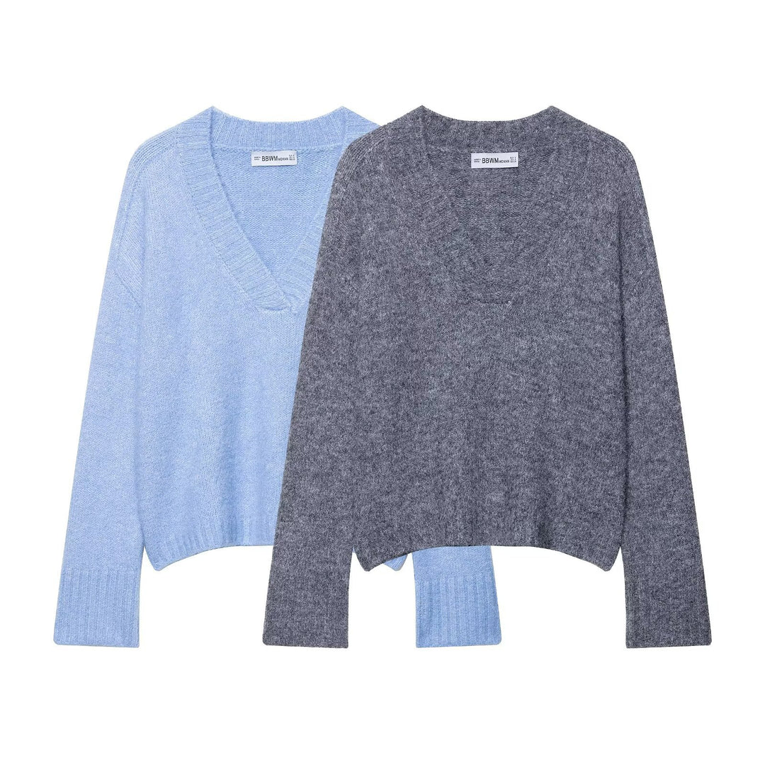 Pull femme à col en V Chic & Stil