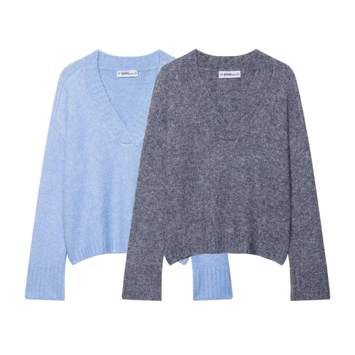 Pull femme à col en V Chic & Stil