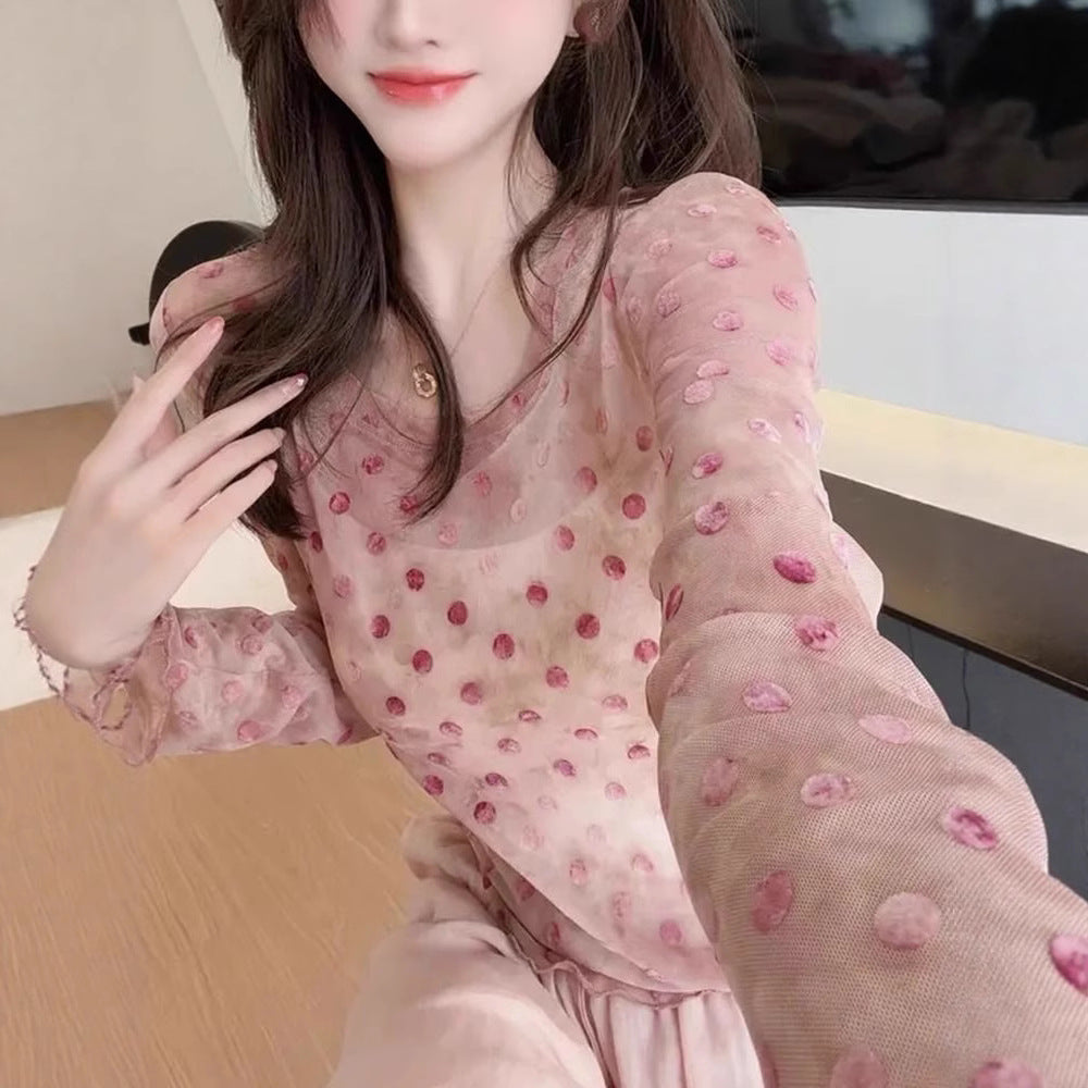 Blouse pour femmes avec design texturé floral Chic & Stil