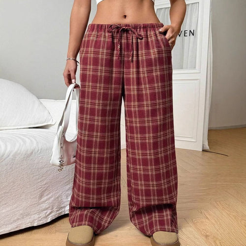 Casual checkered lounge pants women Amarae
