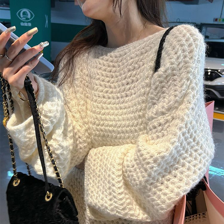 Pull en maille épaisse pour femmes avec une coupe ample et un style décontracté Chic & Stil