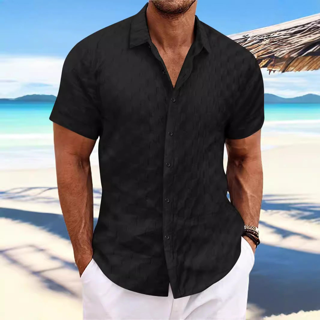 Structured short sleeve leisure shirt for men Amarae