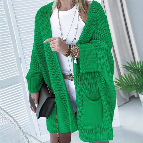 Chunky knit jacket for women with deep pockets and a relaxed fit Amarael