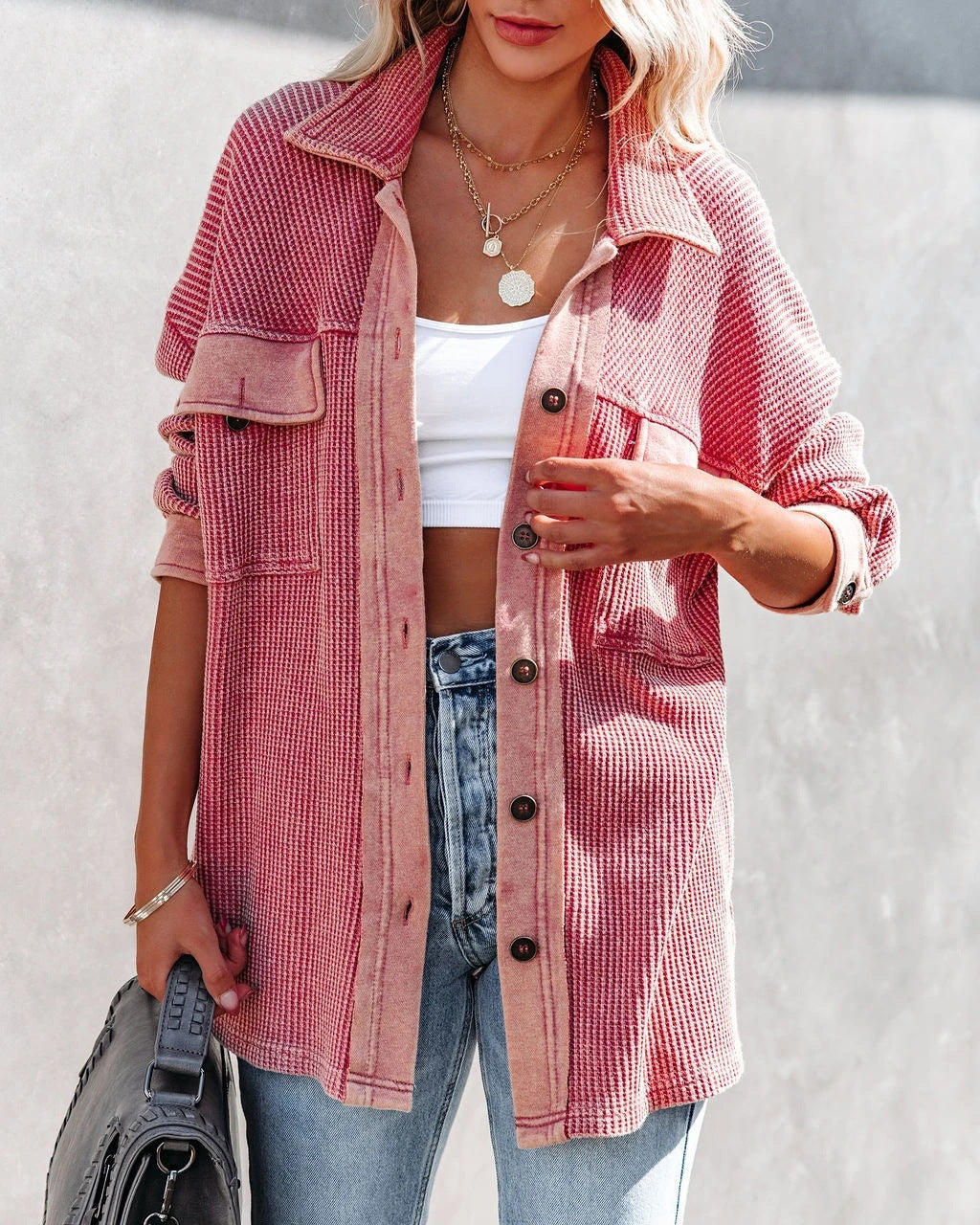 Casual overshirt jacket for women with a structured design and practical pockets Lune London