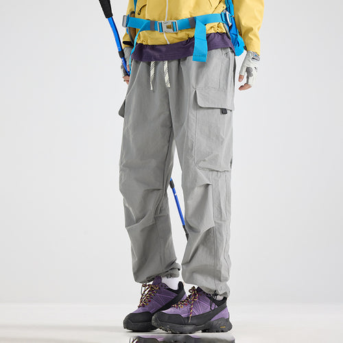 Men's Lightweight Technical Cargo Trekking Pants with Drawstring Waist and Adjustable Leg Openings Amarae