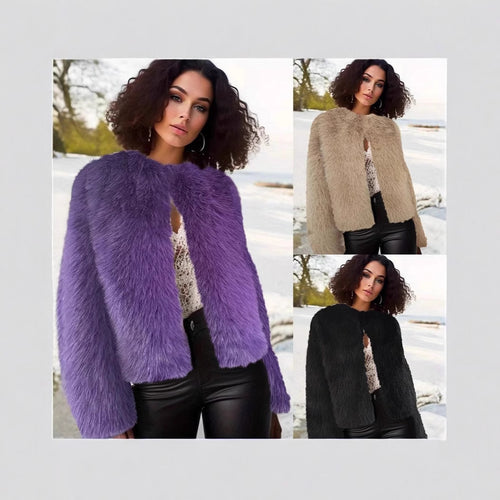 Ladies short plush jacket Amarae