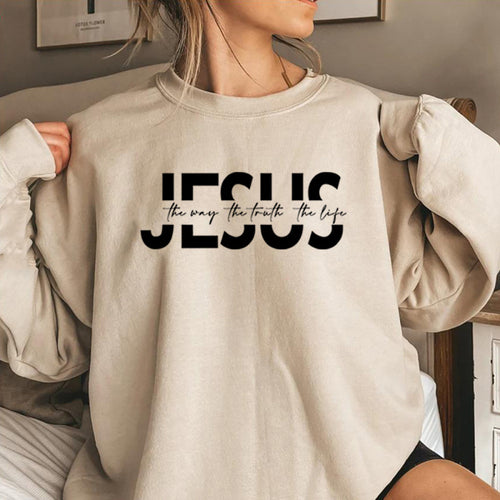 Women's casual sweatshirt with inspirational quote and high wearing comfort Amarae