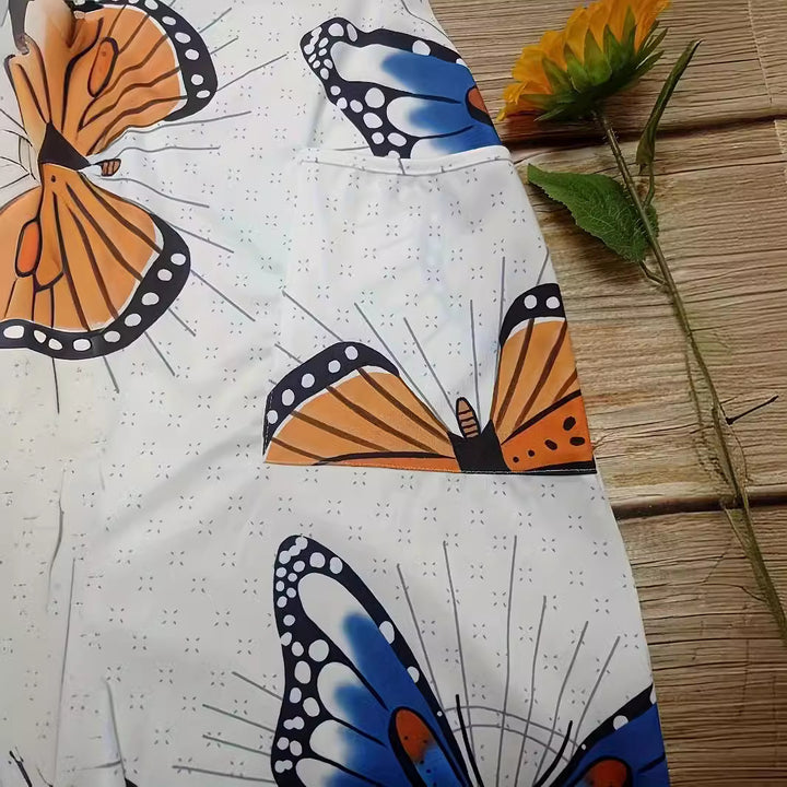 Women's jumpsuit with a colorful butterfly pattern and practical pockets Lune London
