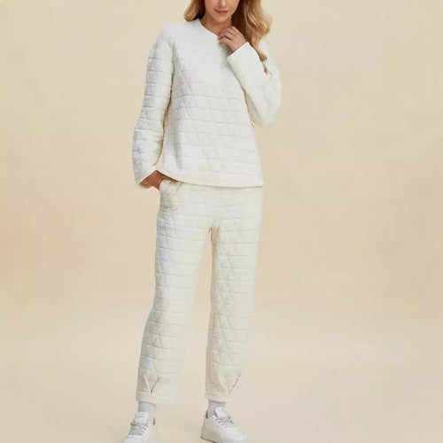 Ladies Chic and Stylish Quilted Loungewear Set