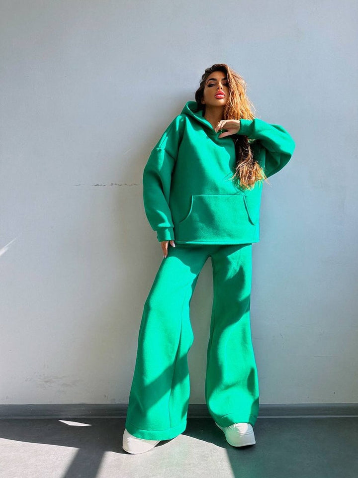 Ladies Cool Oversized Hoodie and Wide Leisure Pants Lune London
