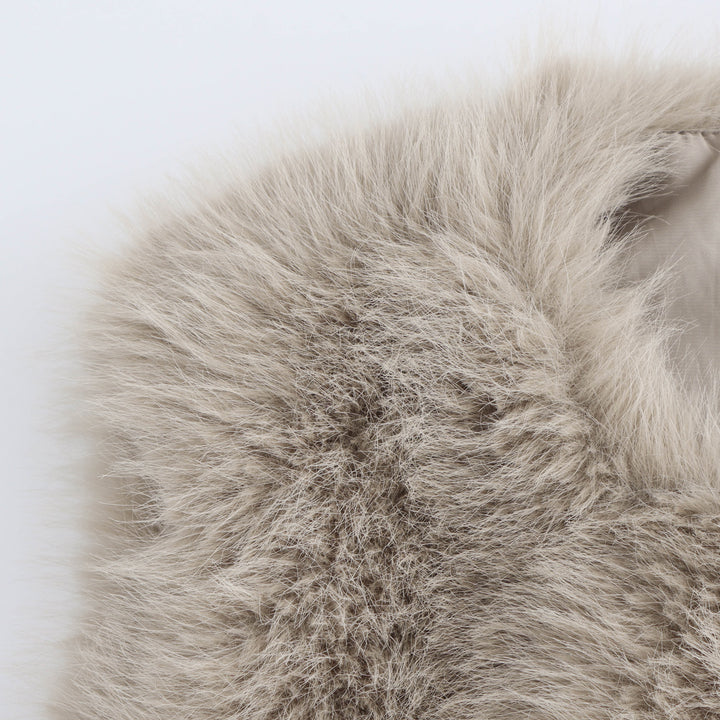 Ladies Chic and Fashion Faux Fur Gilet