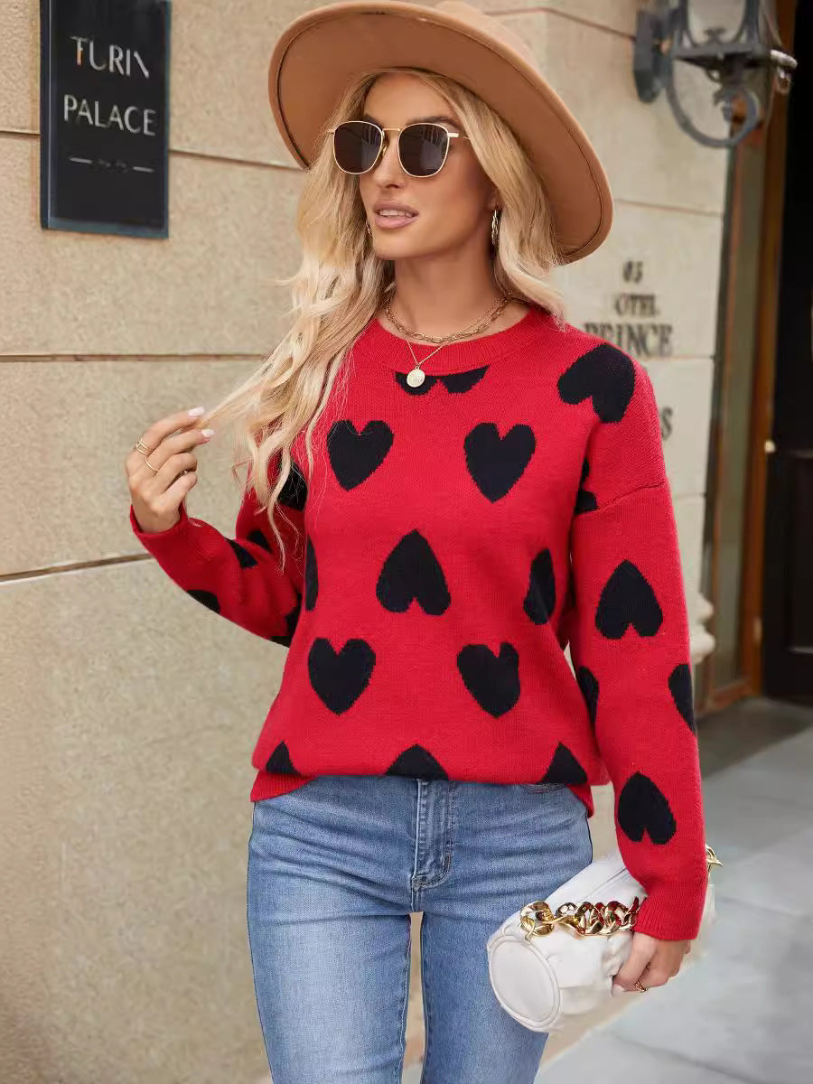 Sweater women with heart pattern Lune London