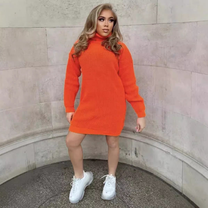 Oversized knitted sweater for women with high collar and relaxed fit Lune London