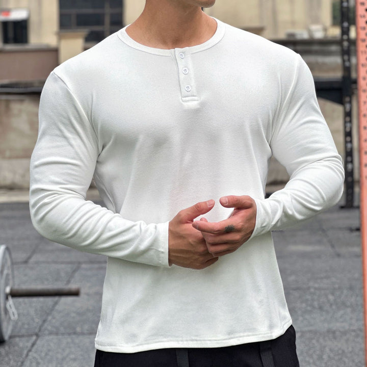 Men's stylish long sleeve shirt with modern button closure Amarae