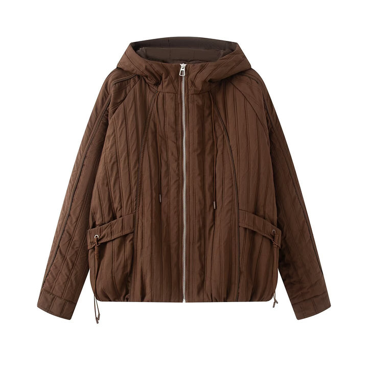 Women's padded jacket with hood, drawstring and loose fit Amarae